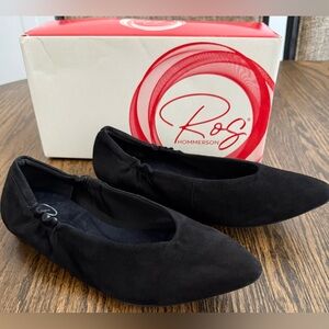 Ros Hommerson Elegant Black Flats - Size 10.5 WW